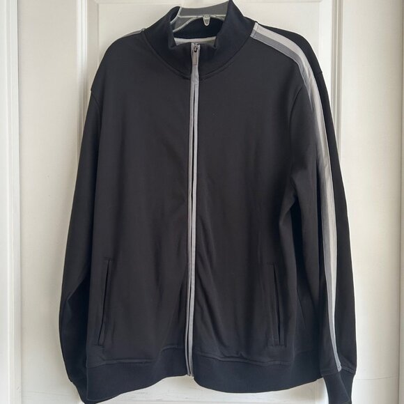 Vintage Structure Track Jacket XL Black Y2K 90's Striped Punk Streetwear Casual - Picture 9 of 13